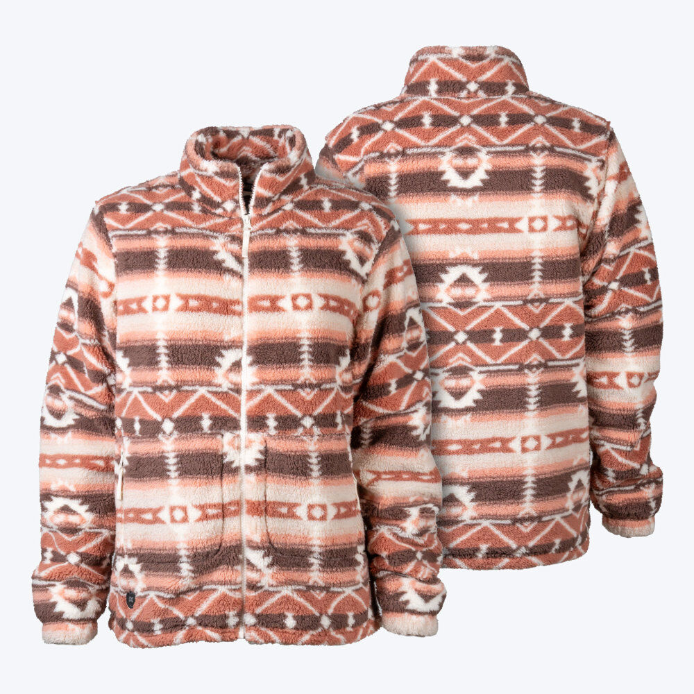 Mobile Warming Womens Upland Sherpa Clay Aztec Printed Long Jacket Kit Size 2XL – MWWJ68770625