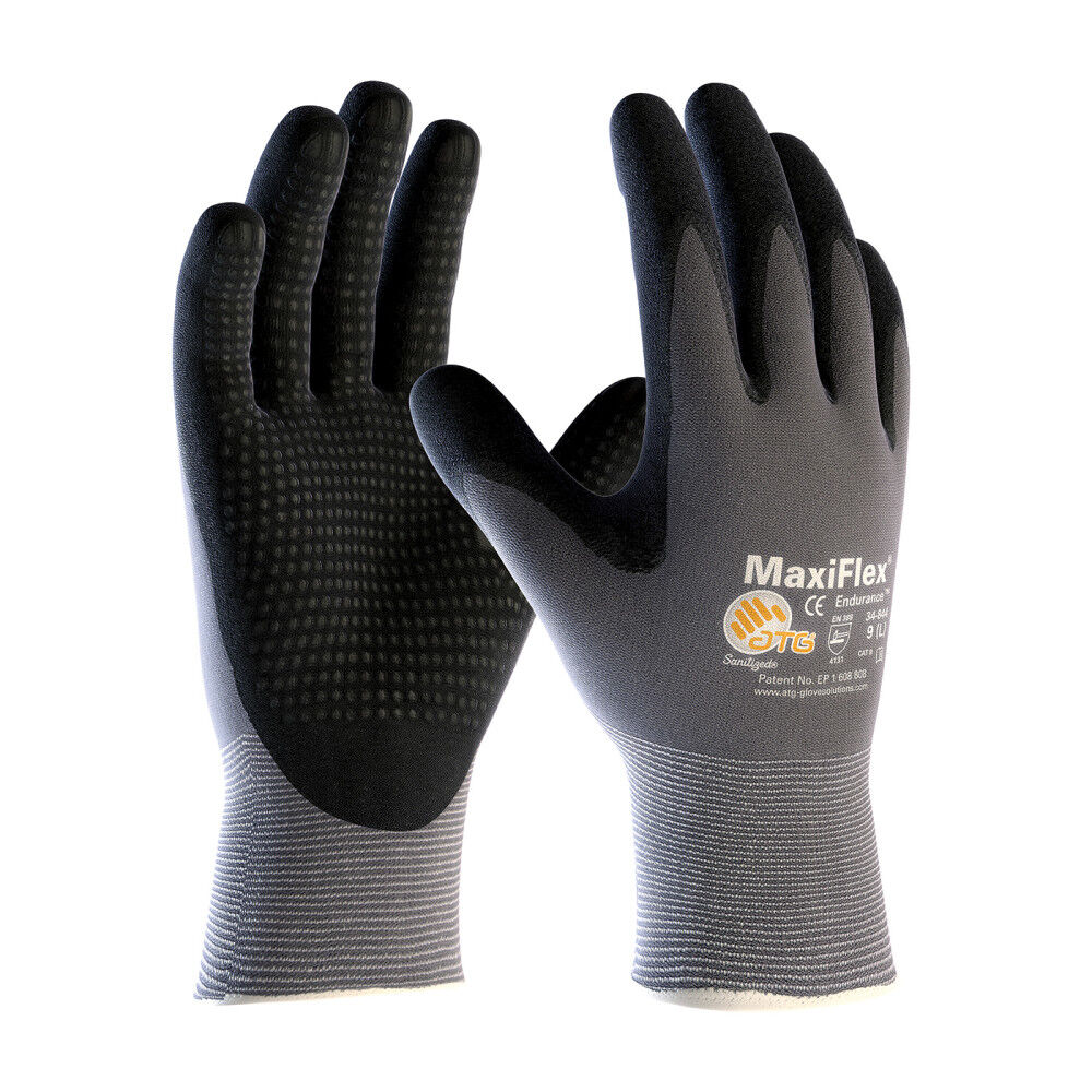 Protective Industrial Products MaxiFlex Endurance Seamless Knit Nylon Glove with Nitrile Coated MicroFoam Grip 12 Pairs - 34-844/XL