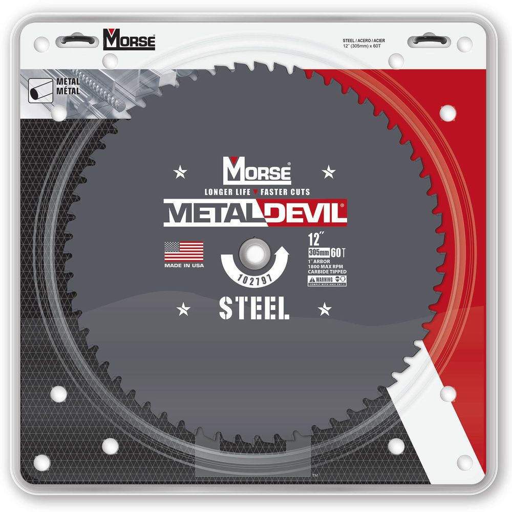 MK Morse 12in 60 Tooth Metal Devil Circular Saw Blade, large image number 2