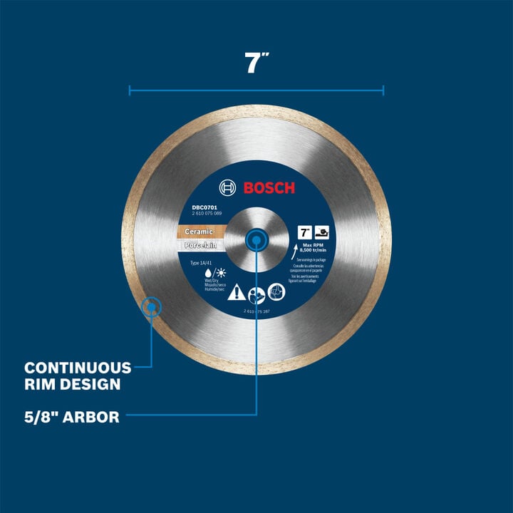 Bosch 7 Inch Continuous Rim Diamond Wheel, large image number 5
