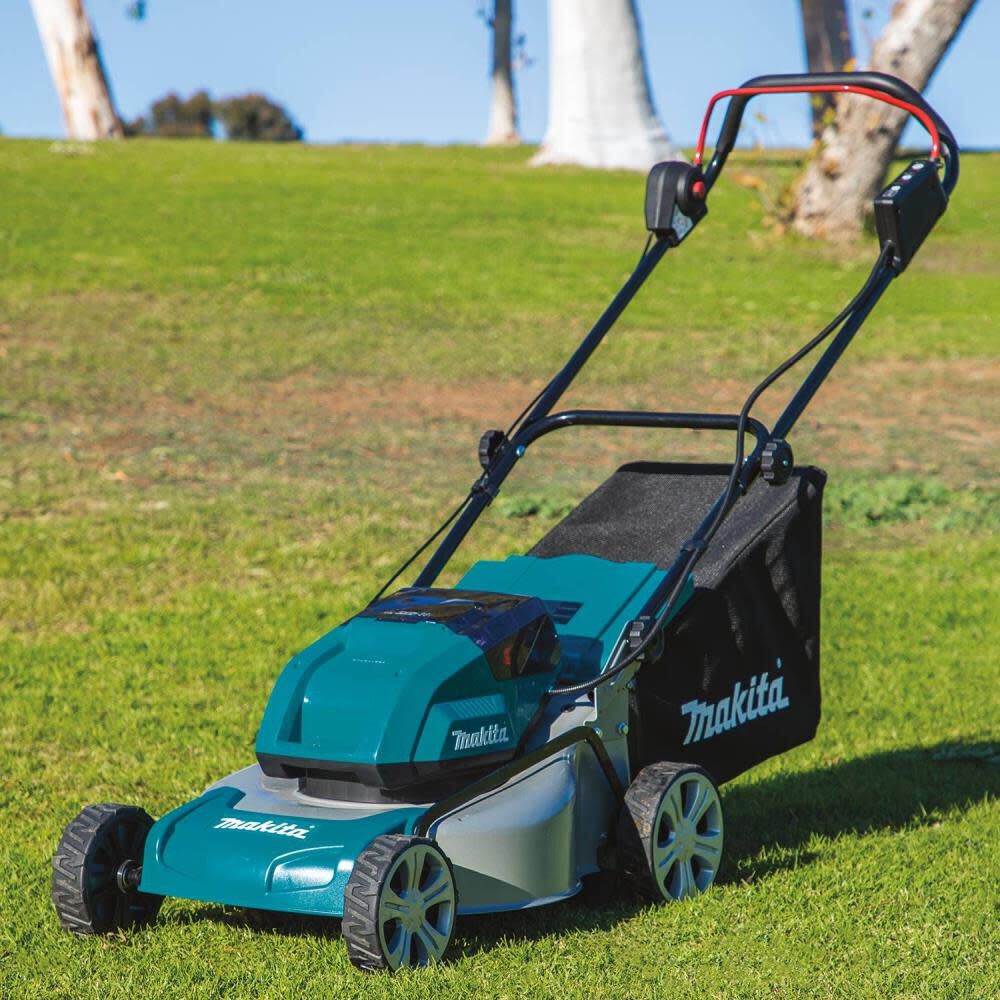 Makita 18V X2 36V LXT Lithium Ion Brushless Cordless 18in Lawn Mower Kit with 4 Batteries 5.0Ah