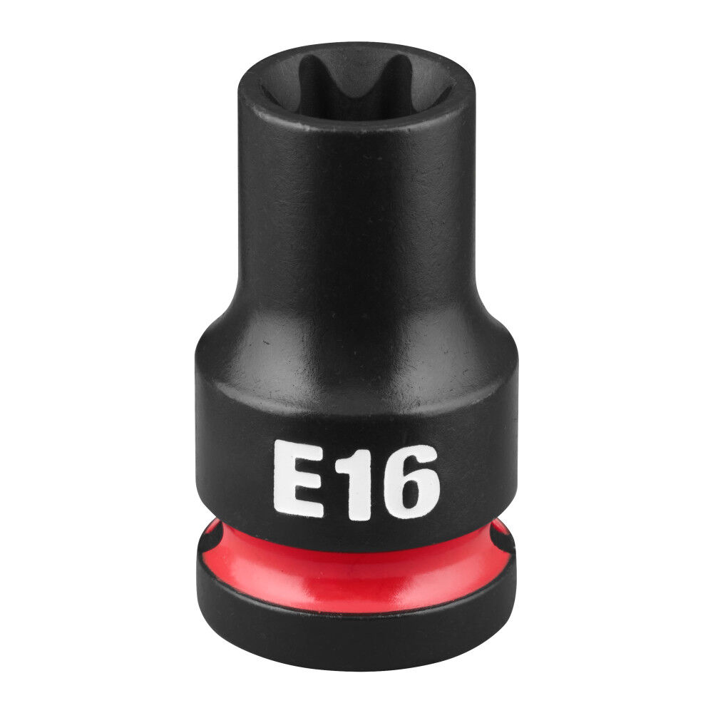 Milwaukee SHOCKWAVE Impact Duty 1/2 Inch Drive E-Torx E16 Bit Socket - 49-66-7386
