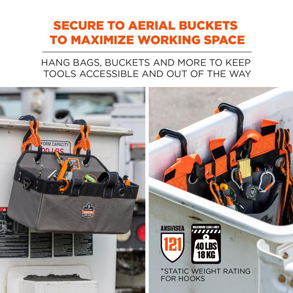 Ergodyne Squids 2in Locking Aerial Bucket Hook 2 Pieces, large image number 2