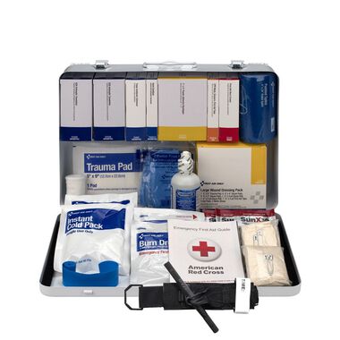 First Aid Only First Aid Kit 50 Person Contractor Metal Portable 91351 -  Acme Tools