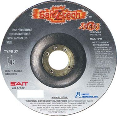 United Abrasives 7in Z Tech Cutting Wheel