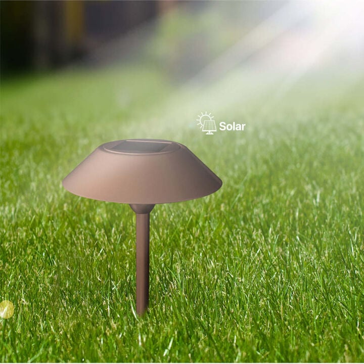 Feit Electric 12 Inch 0.4W 40 Lumens Landscape Solar Pathway Light Bronze 2 Pieces, large image number 9