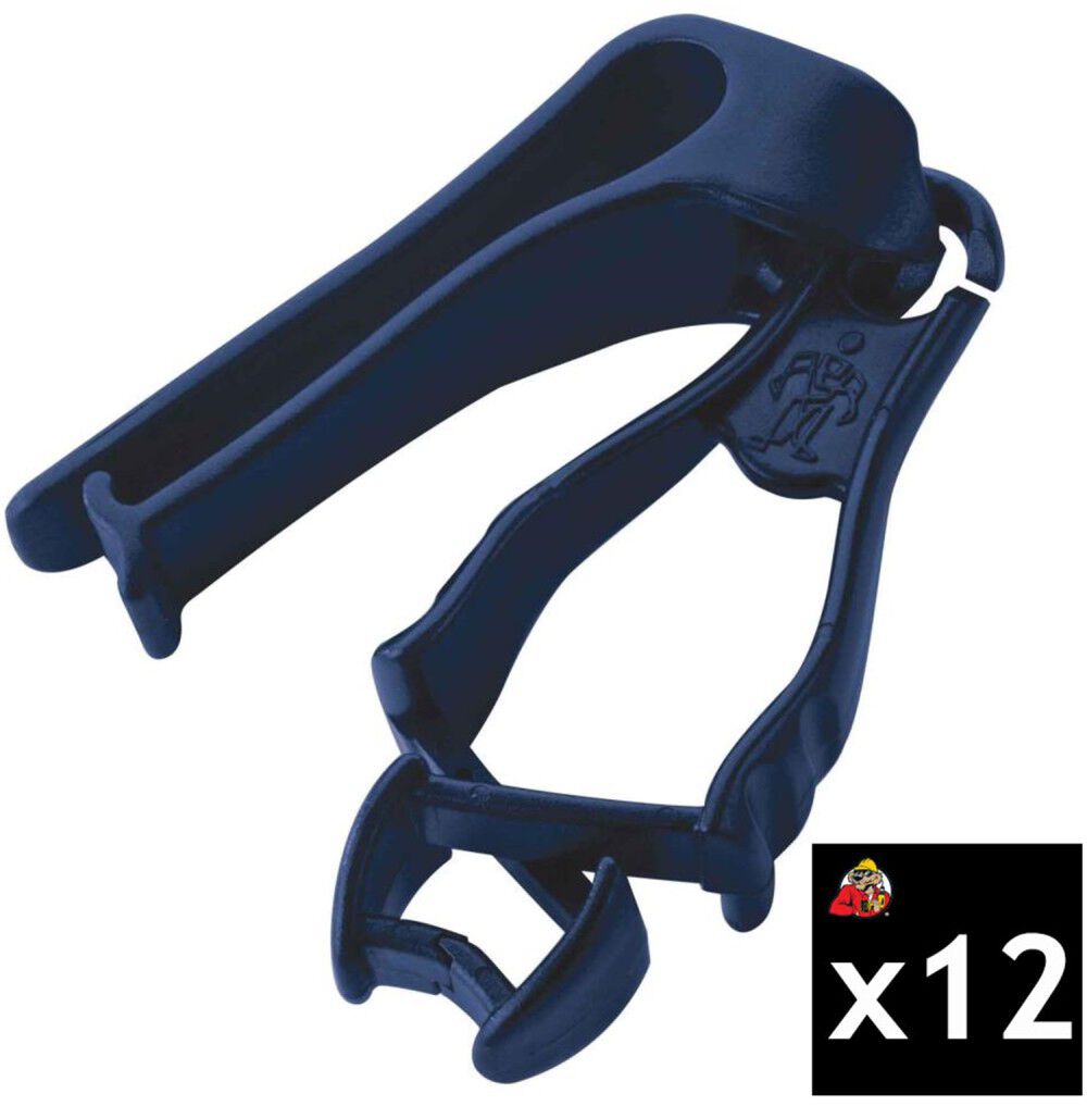 Ergodyne Squids 3405 Metal Detectable Grabber Belt Clip Pack of 12, large image number 1