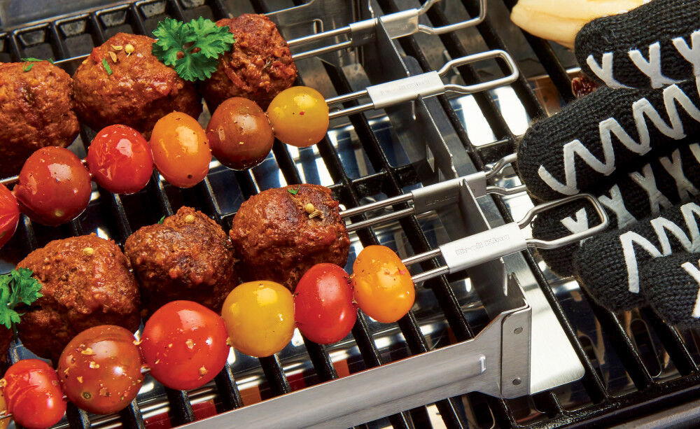 Broil King 4 Piece Stainless Steel Dual Prong Skewers, large image number 3