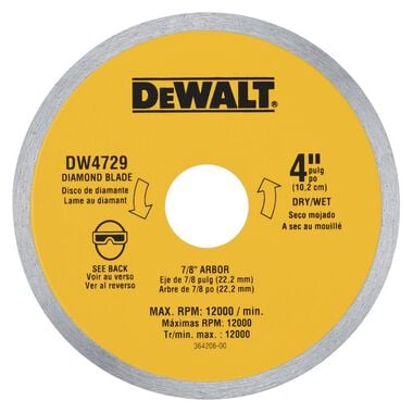DEWALT 4-in x 0.06-in Ceramic Tile Blade Wet/Dry