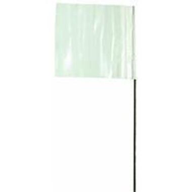 Irwin 2.5 In. x 3.5 In. x 21 In. White Stake Flags 100 Pc., large image number 0