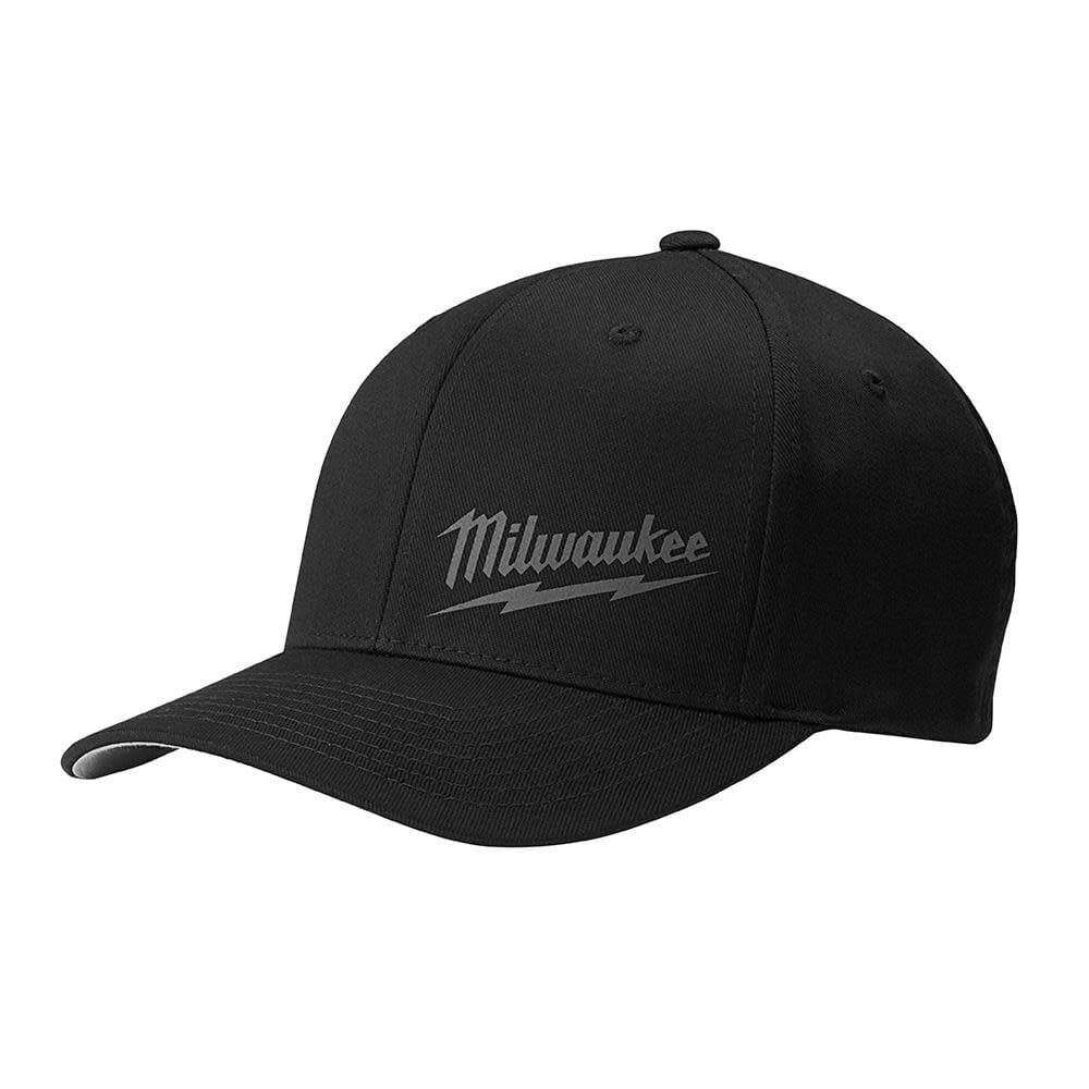 Milwaukee FlexFit Black Fitted Hat – Size Large/XL – 504B-LXL