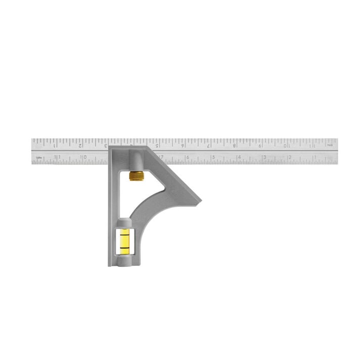 Johnson Level 12 Inch Combination Square Plastic Head