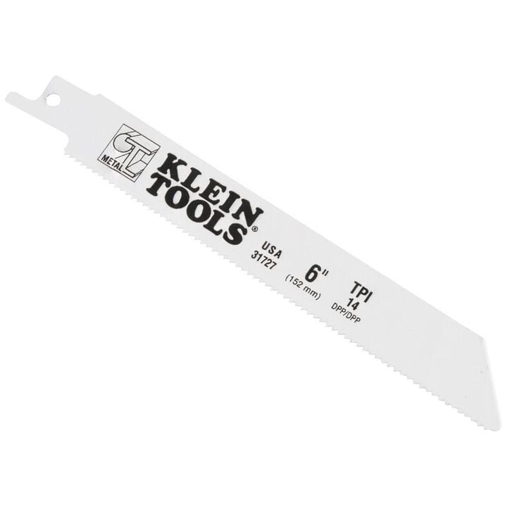 Klein Tools 6 Inch 14 TPI Reciprocating Saw Blades 5 Pieces, large image number 4