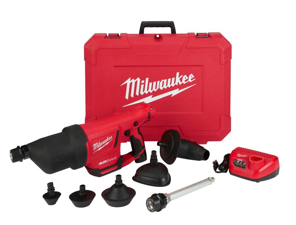 Milwaukee M12 AIRSNAKE Drain Cleaning Air Gun Kit, large image number 5