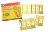 C H Hanson 4 Inch Stencil Set-Letter/Number, Brass, 45 Pieces, small image number 1