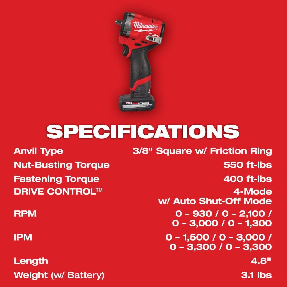 Milwaukee M12 Fuel Stubby 3 8 Inch Impact Wrench Kit 2562 22 Simolary simolary.com 12