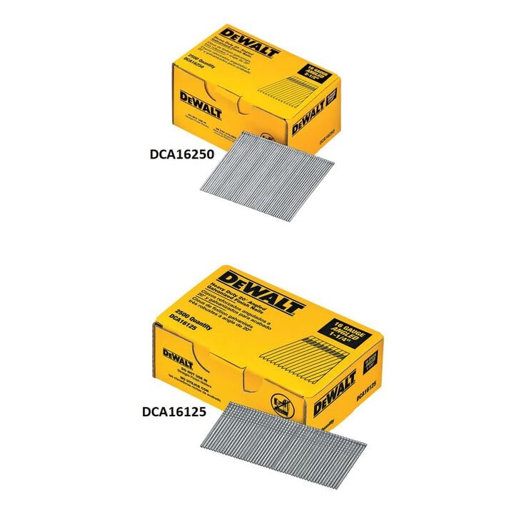 DEWALT 16-Gauge 1-1/4 Inch & 2-1/2 Inch Angled Finish Nails Bundle, large image number 1
