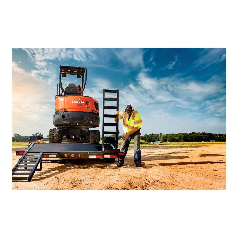 Orangeline Equipment Hauler Trailer 83in x 17 + 3' Cleated Dovetail Heavy Duty, large image number 4