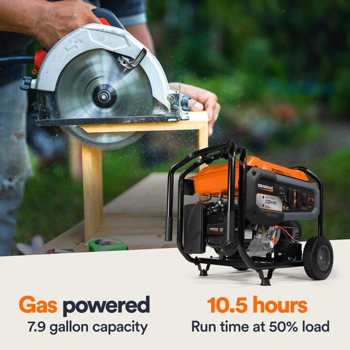 Generac GP Series 10,000 Watt Gas Powered 49-State Portable Generator with COsense Technology, large image number 4