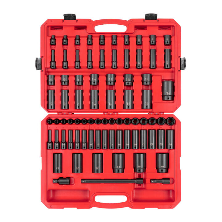 Tekton 1/2 Inch 12 Point Impact Socket Set, (5/16 - 1-1/2 Inch, 8-39 mm), large image number 1