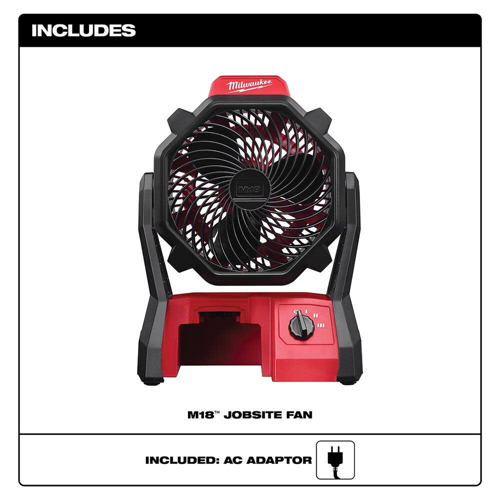 Milwaukee M18 Jobsite Fan Tool Only 0886 20 Acme Tools
