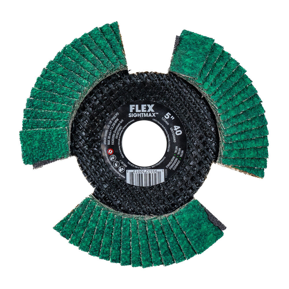 FLEX 5 Inch SIGHTMAX 40 Grit Flap Disc - FA302006