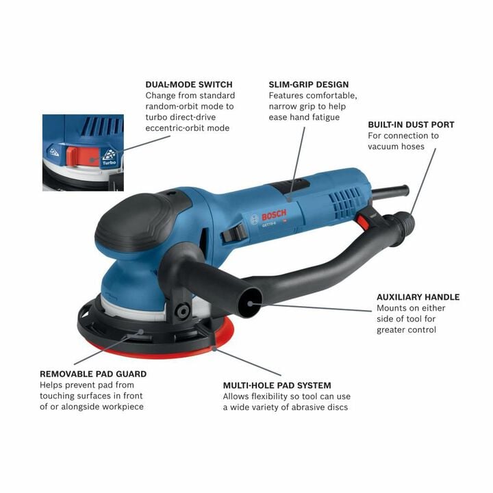 Bosch Reconditioned 6 Inch Dual-Mode Random Orbit Sander, large image number 2