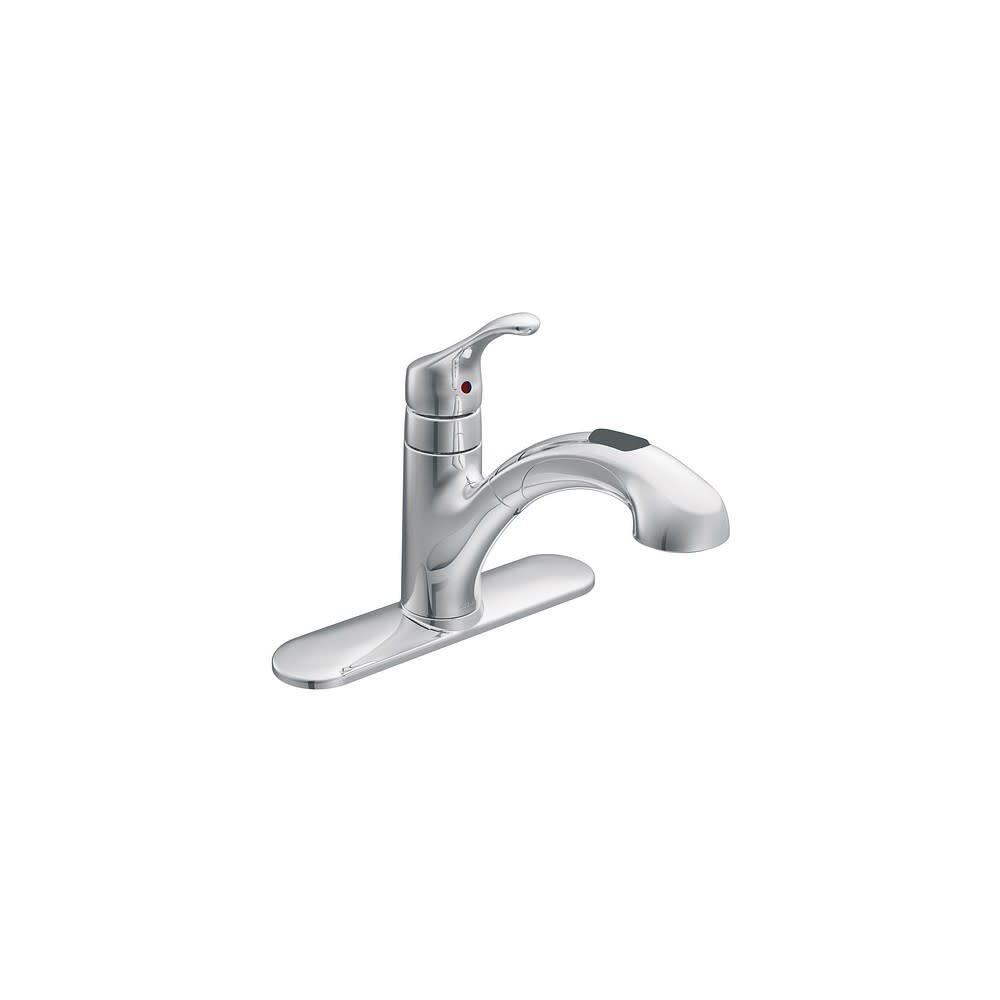Moen Renzo Pullout Kitchen Faucet Chrome 1 Handle Low Arc ...