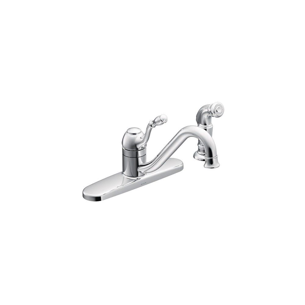 Moen Lindley Kitchen Faucet with Side Spray Chrome 1 Handle ...