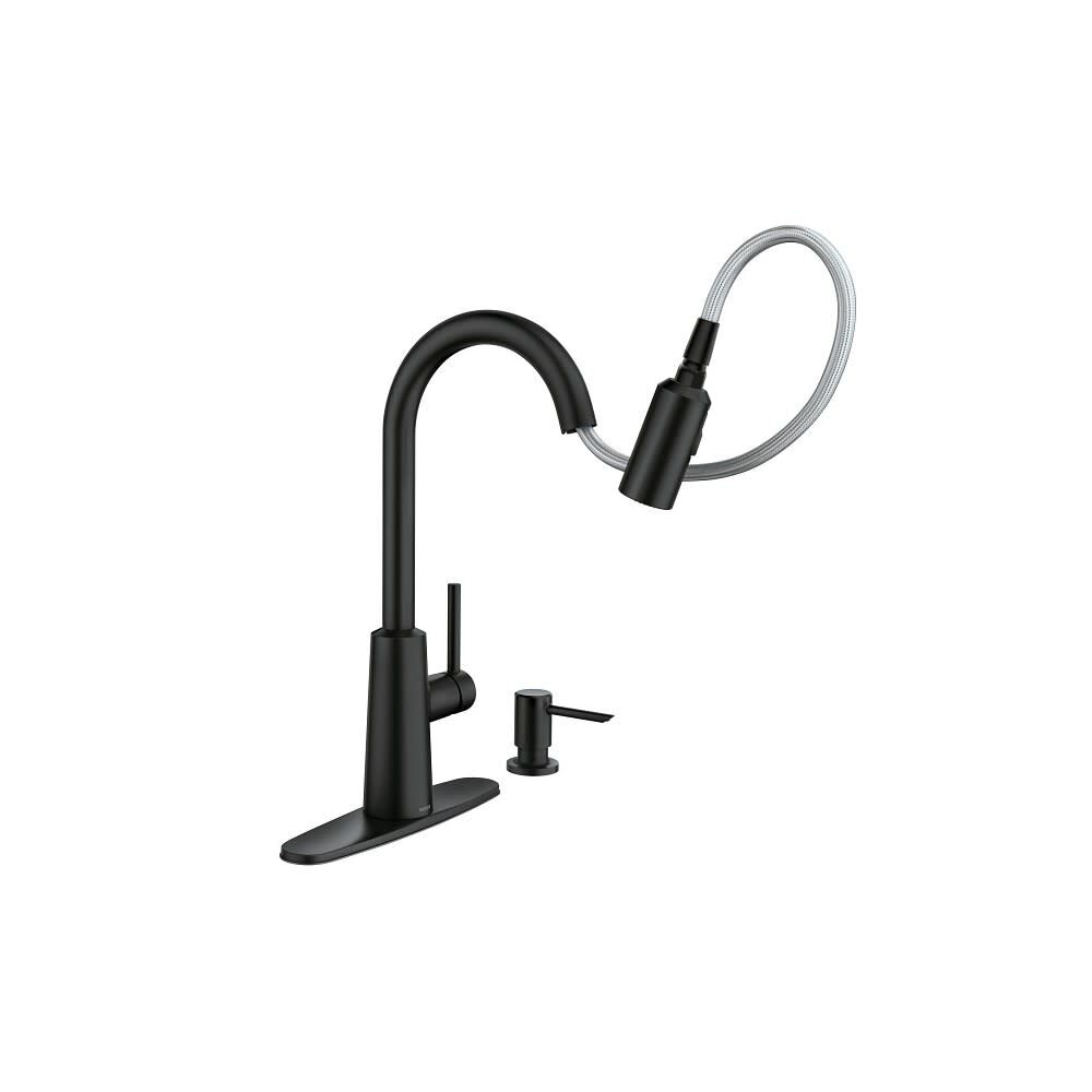 Moen Nori Pulldown Kitchen Faucet Matte Black 1 Handle High Arc 87066BL