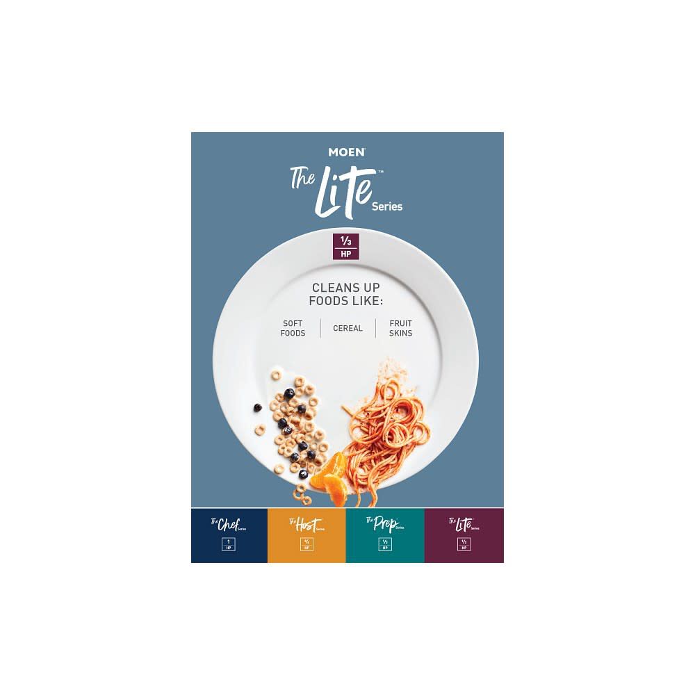 Moen GX PRO Lite Series 1/3HP Continuous Feed Garbage Disposal GXP33C