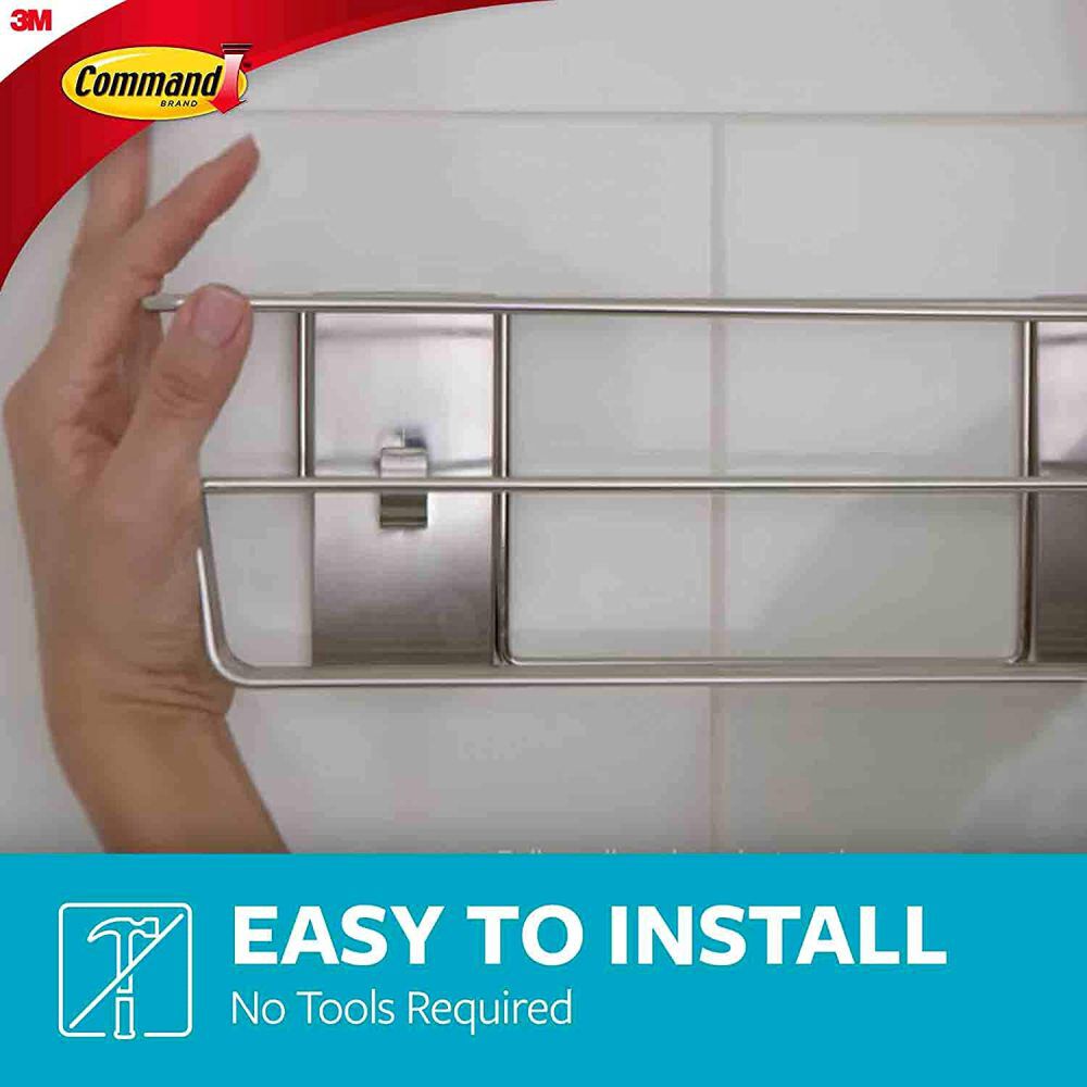 Command hooks for shower caddy outlet