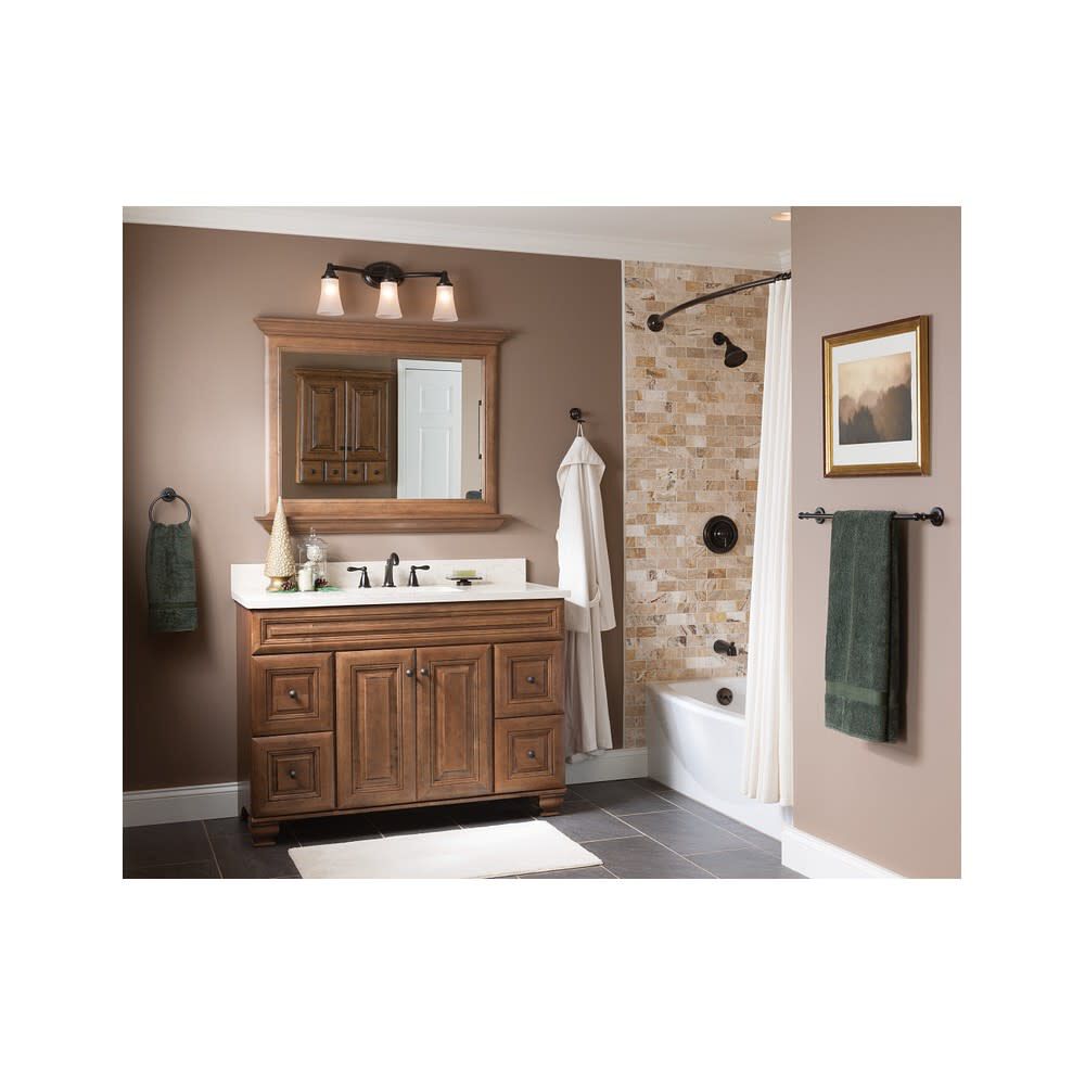 Moen Caldwell Bathroom Lavatory Faucet Bronze 2 Handle High Arc