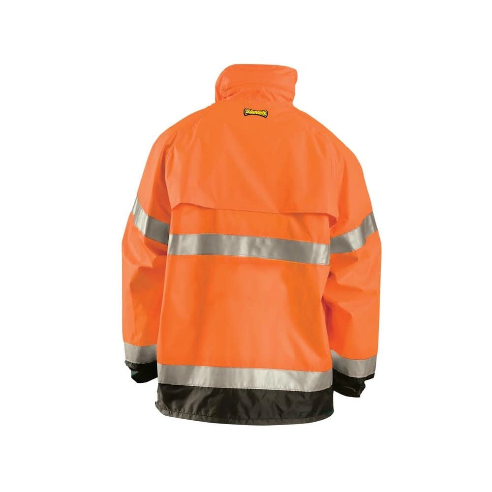 Occunomix HiVis Orange Class 3 Premium Breathable Rain Jacket 2X LUX