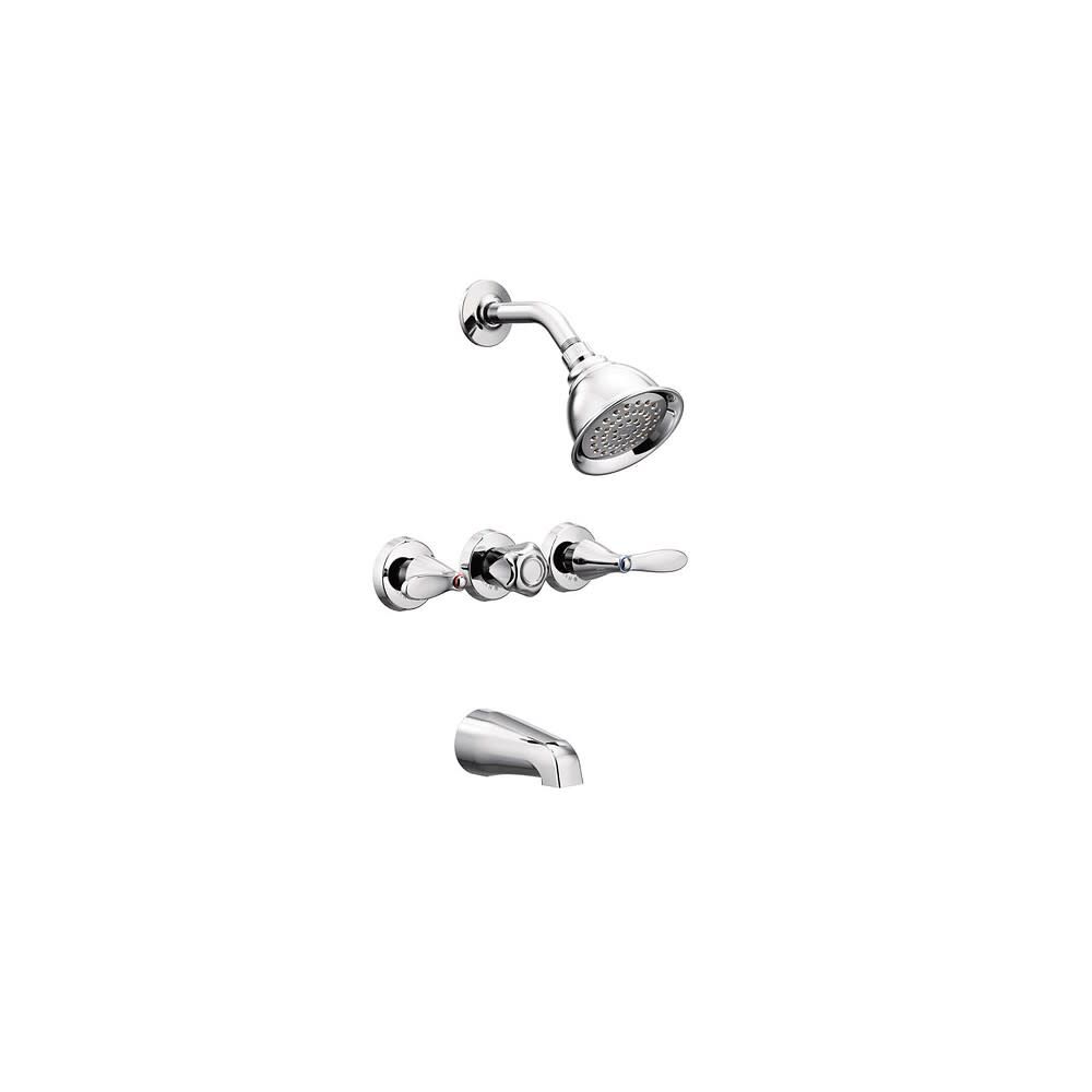Moen Adler Tub/Shower Faucet Standard 3 Handle Chrome Metal 82663