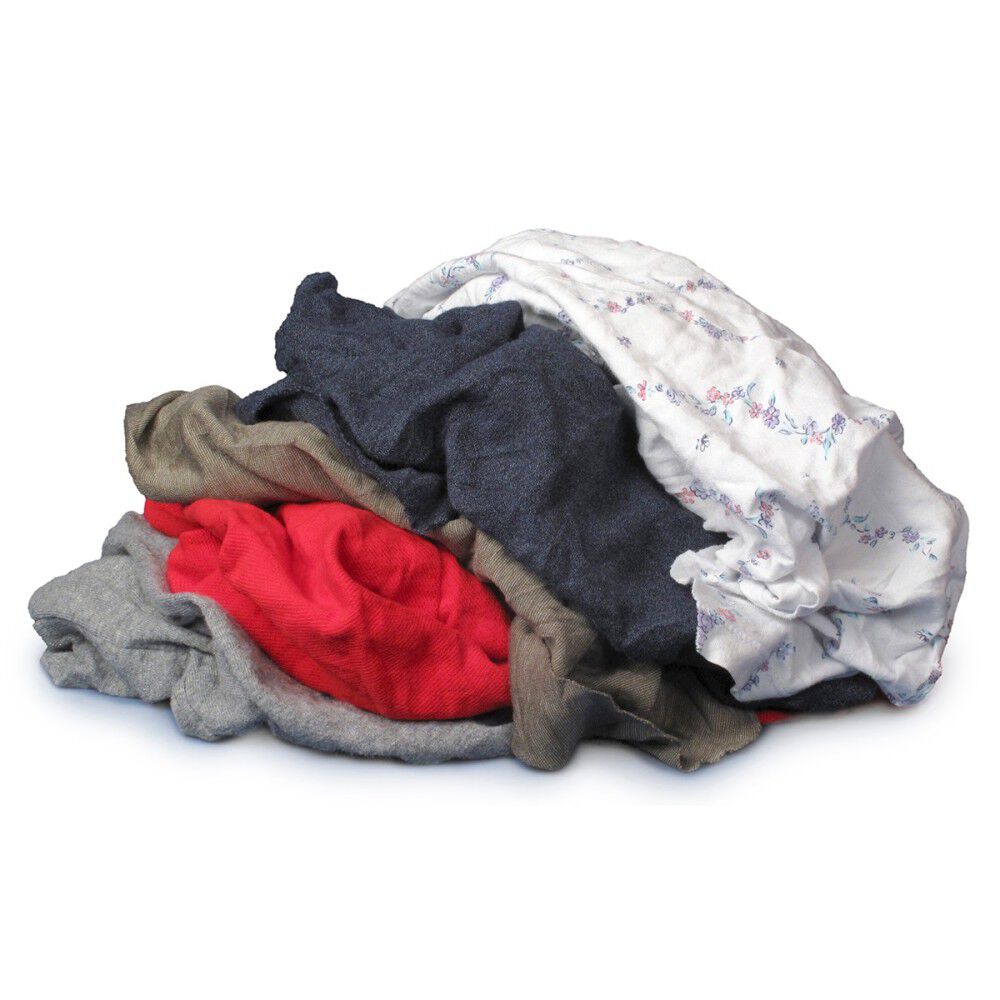 Buffalo Industries Recycled Colored T Shirt Cloth Rag 25 Lb Box