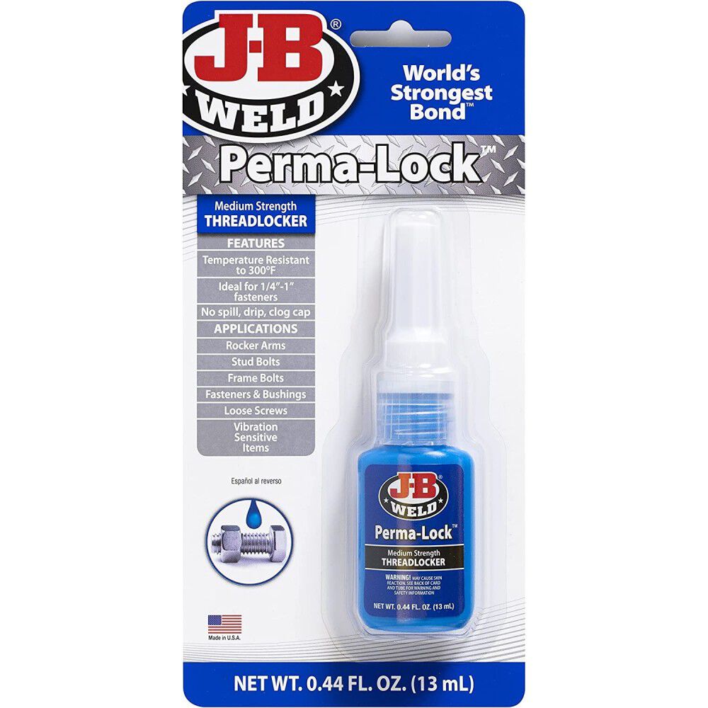 J-B Weld Perma Lock 0.44oz Blue Medium Strength Threadlocker