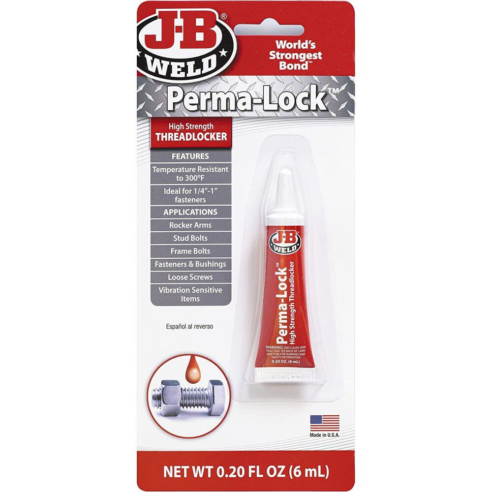 J-B Weld Perma Lock 0.2oz Red High Strength Threadlocker