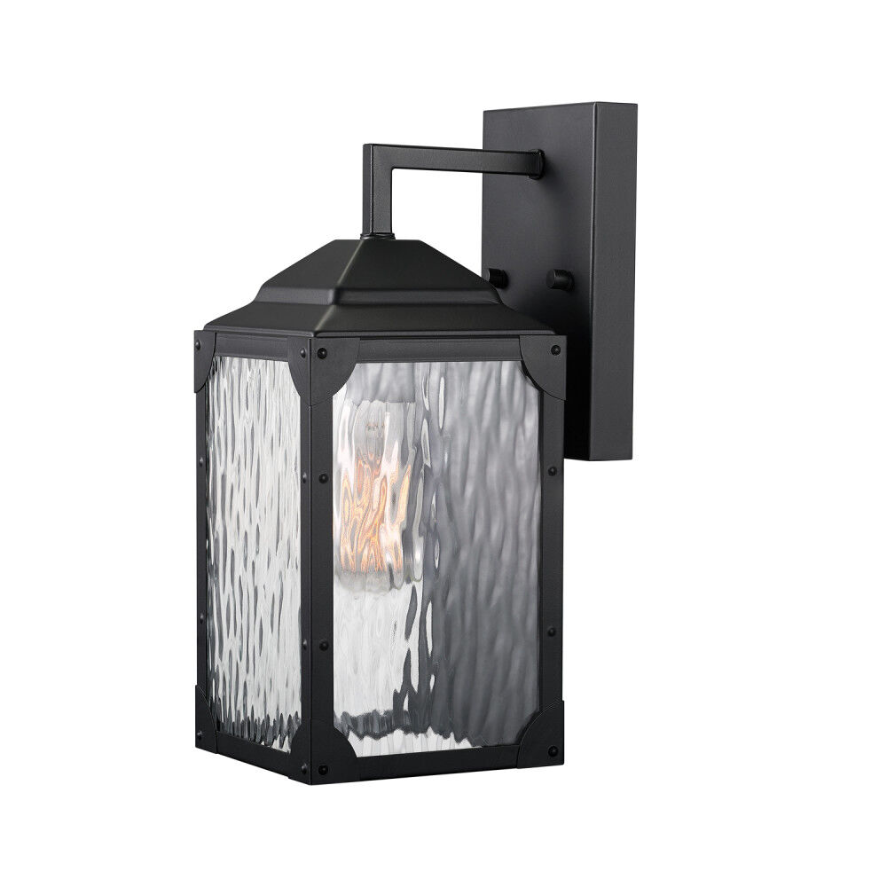 Globe Electric Miller Wall Sconce Black Modern Outdoor Downlight