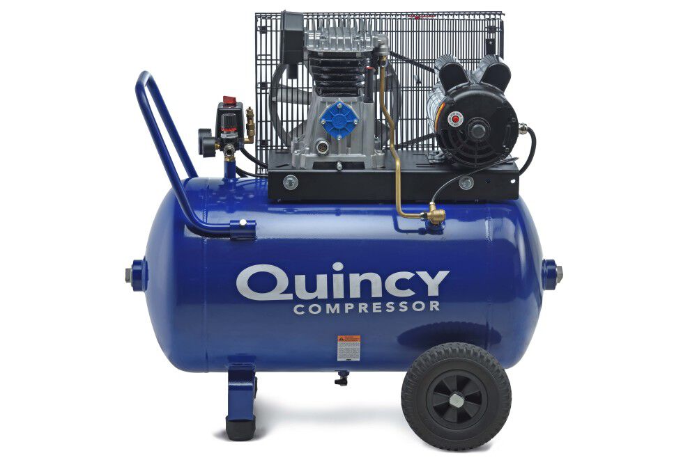 Quincy Electric Air Compressor 2HP 24 Gallon Horizontal 7.4 CFM