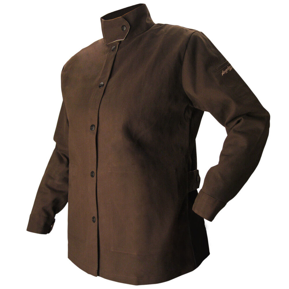 Black Stallion FR Cotton Tailored Welding Jacket Women's Medium Brown