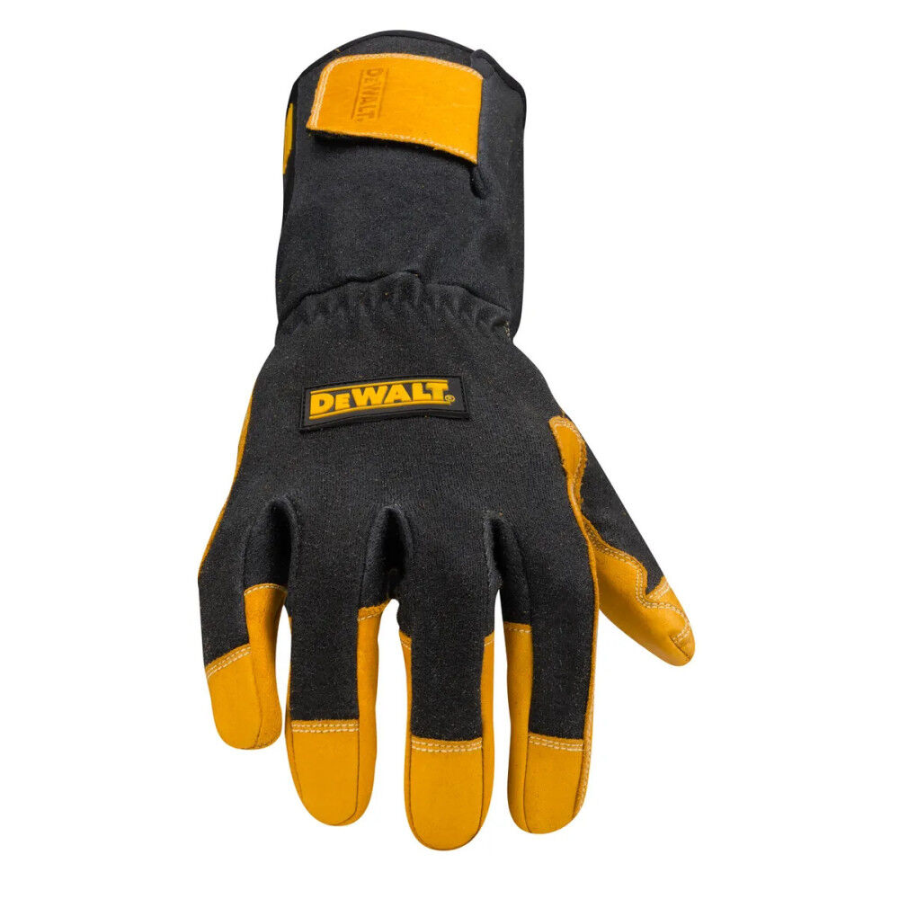DEWALT Welding Gloves Large Black/Yellow Premium Leather TIG, large image number 1
