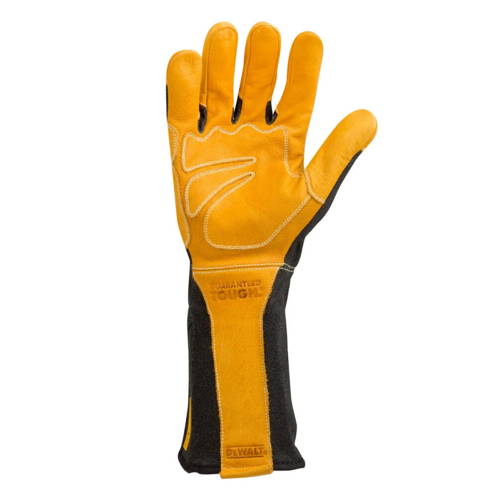 DEWALT Welding Gloves Large Black/Yellow Premium Leather TIG, small
