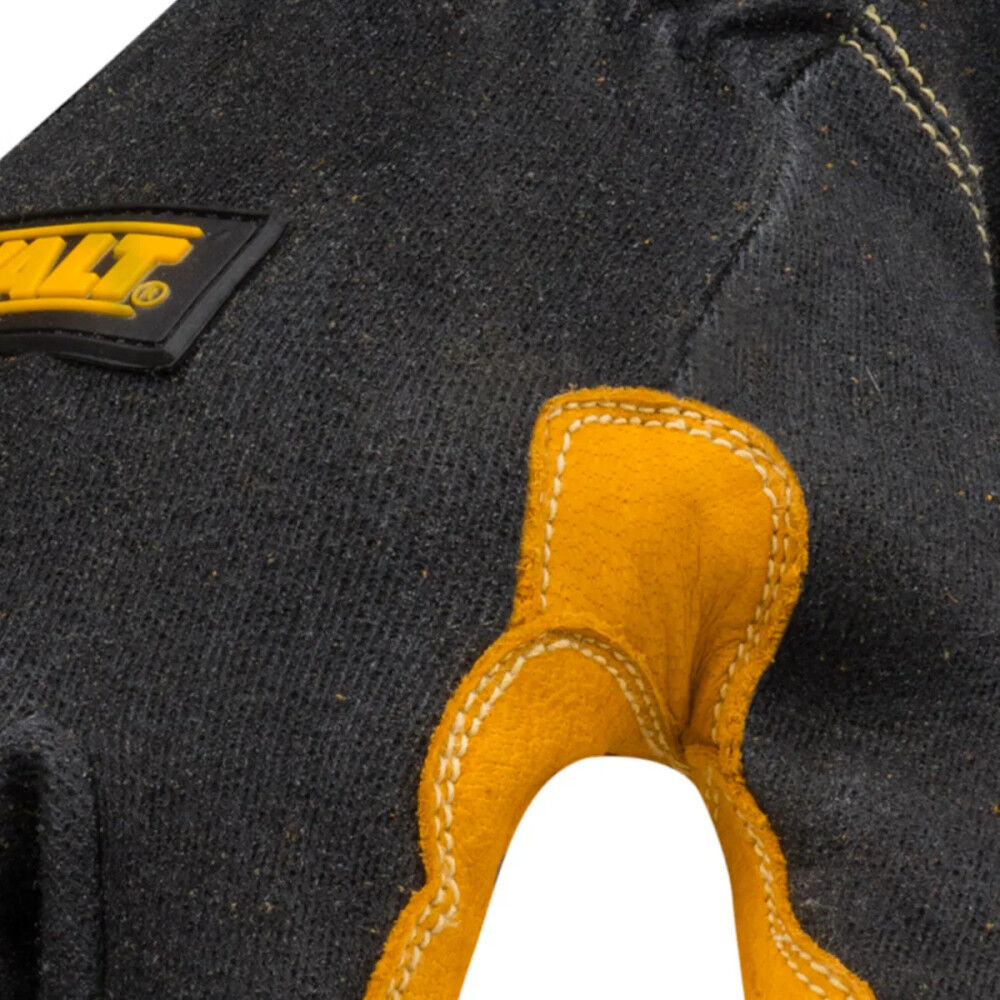 DEWALT Welding Gloves Large Black/Yellow Premium Leather TIG, large image number 4