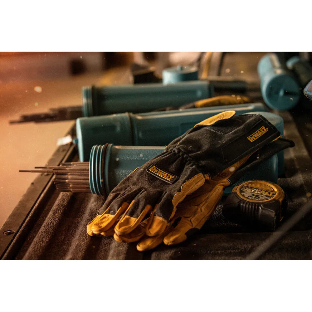 DEWALT Welding Gloves Large Black/Yellow Premium Leather TIG, large image number 5