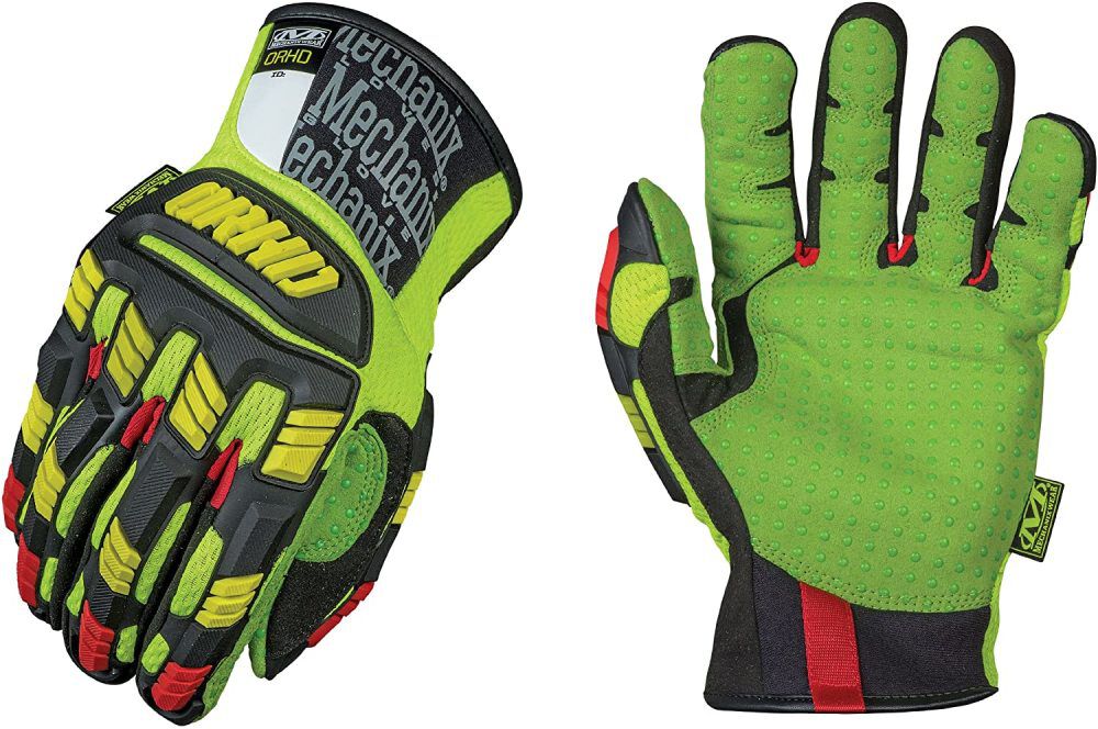 Mechanix Wear X-Large High-Visibility Yellow Leather Palm Gloves