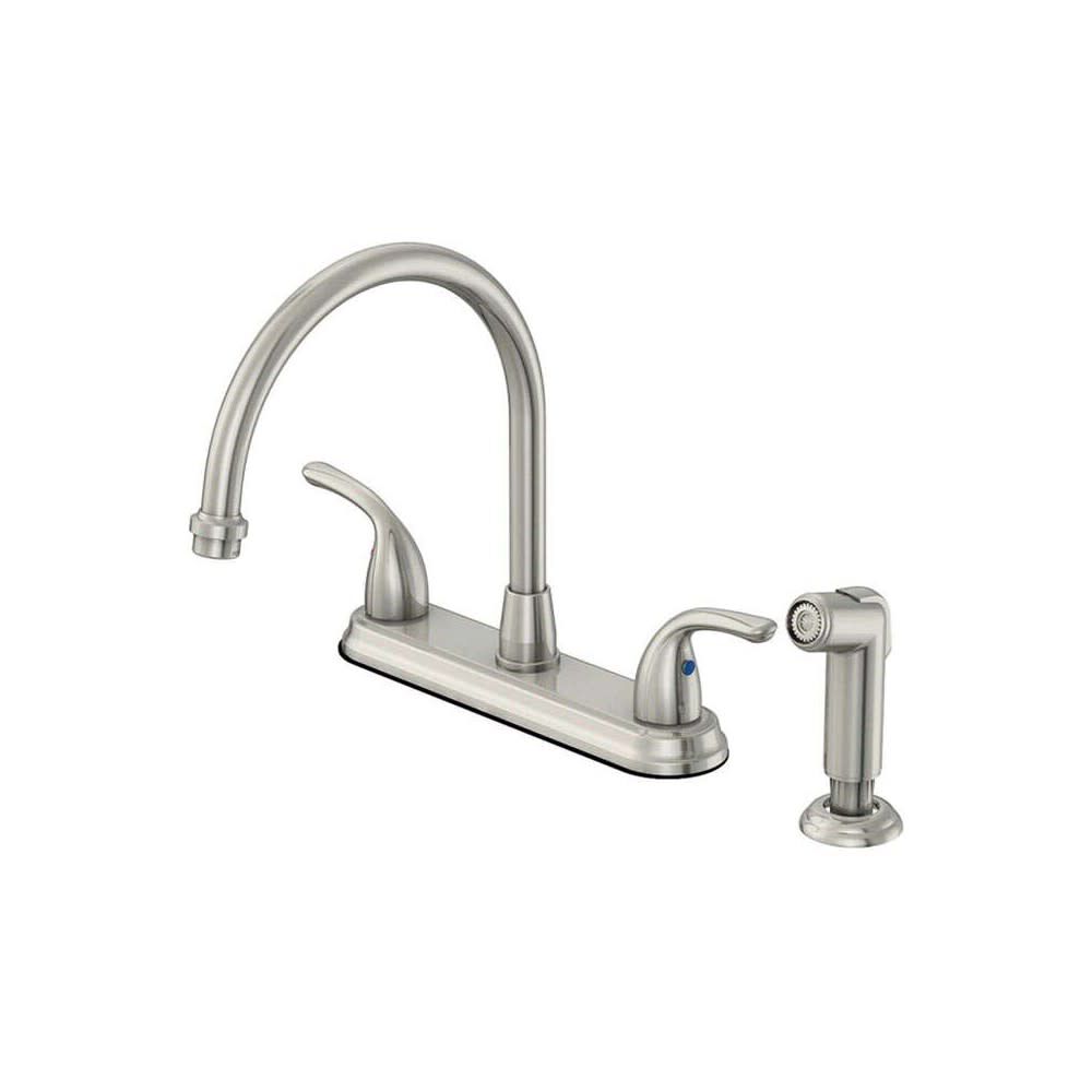 Oakbrook Pacifica Kitchen Faucet Two Handle Brushed Nickel