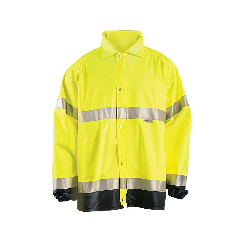 Occunomix Hi-Vis Yellow Class 3 Premium Breathable Rain Jacket 4X