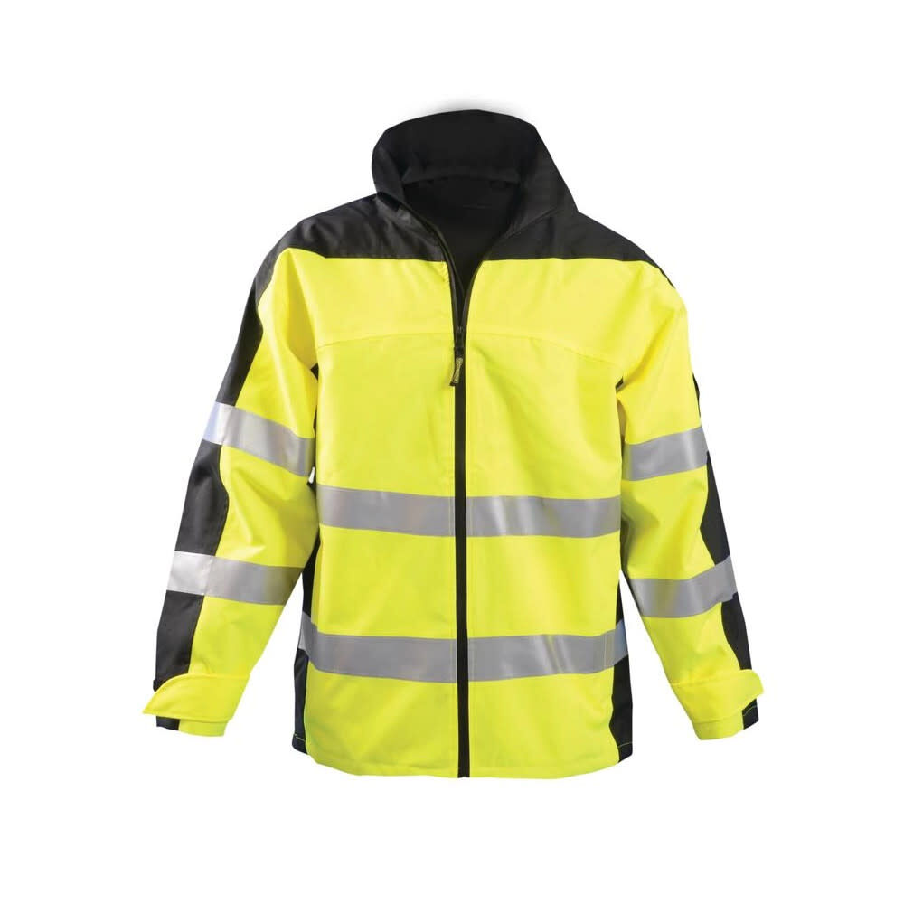 Occunomix Hi-Vis Yellow Workwear Premium Breathable Rain Jacket 5X