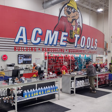 Acme Tools service counter at Plymouth, MN
